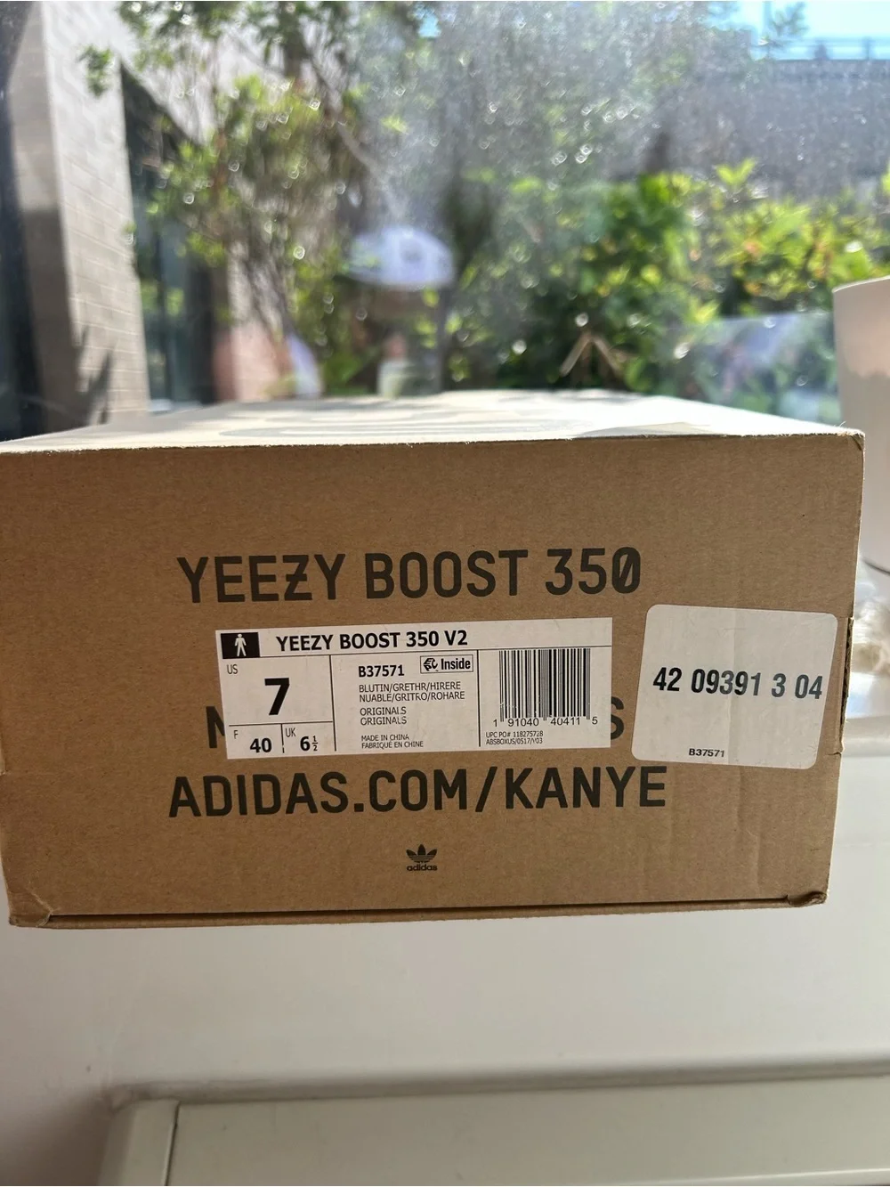Adidas Yeezy Boost 350 V2 Blue Tint B37571 Size 7 w/ Original Box